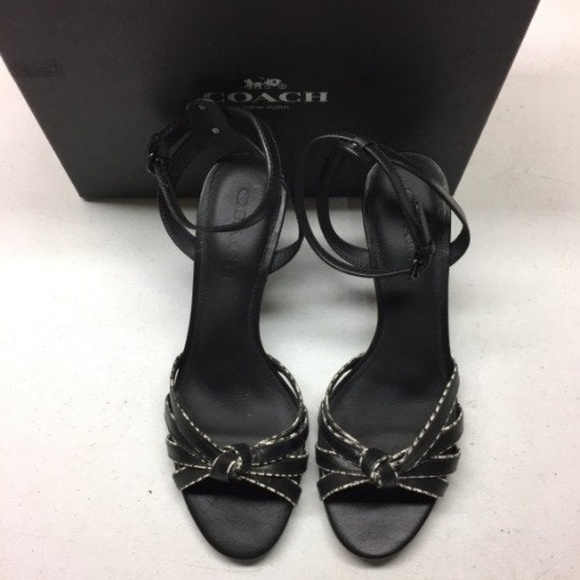 Coach Shoes - Coach Black Heeled Sandals 7.5M